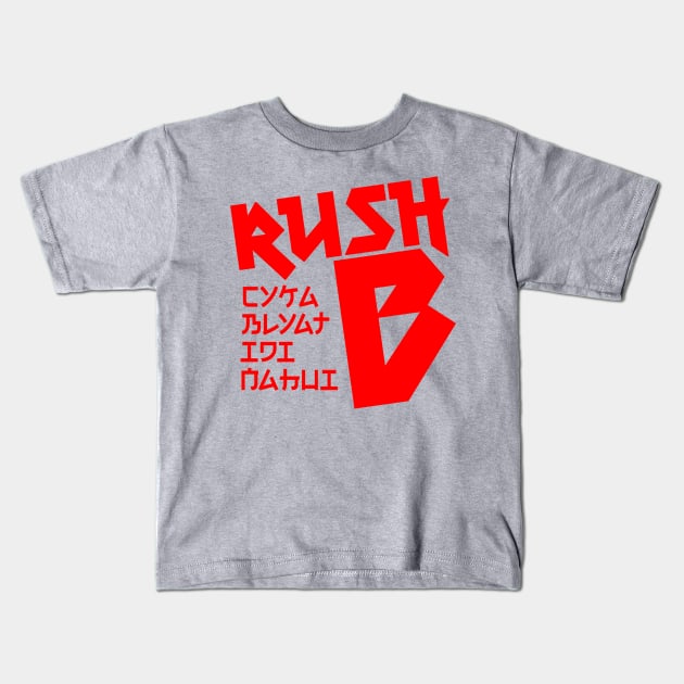 Rush B CYKA BLYAT IDI NAHUI - Red Text - CS|GO Kids T-Shirt by muupandy